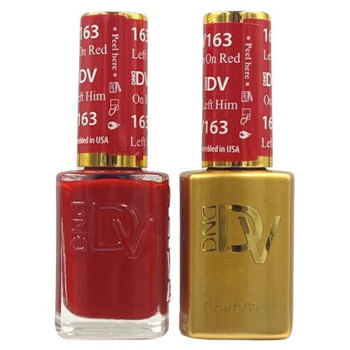 DND Diva Gel & Lacquer Duo - Left Him On Red #163