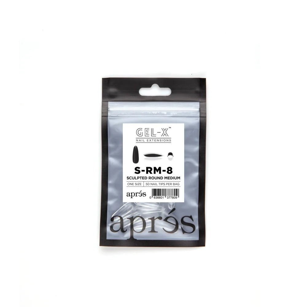 Apres Gel-X Refill Tips - Sculpted Round Medium (50Pcs)