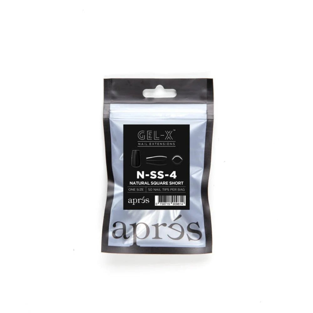 Apres Gel-X Refill Tips - Natural Square Short (50pcs)
