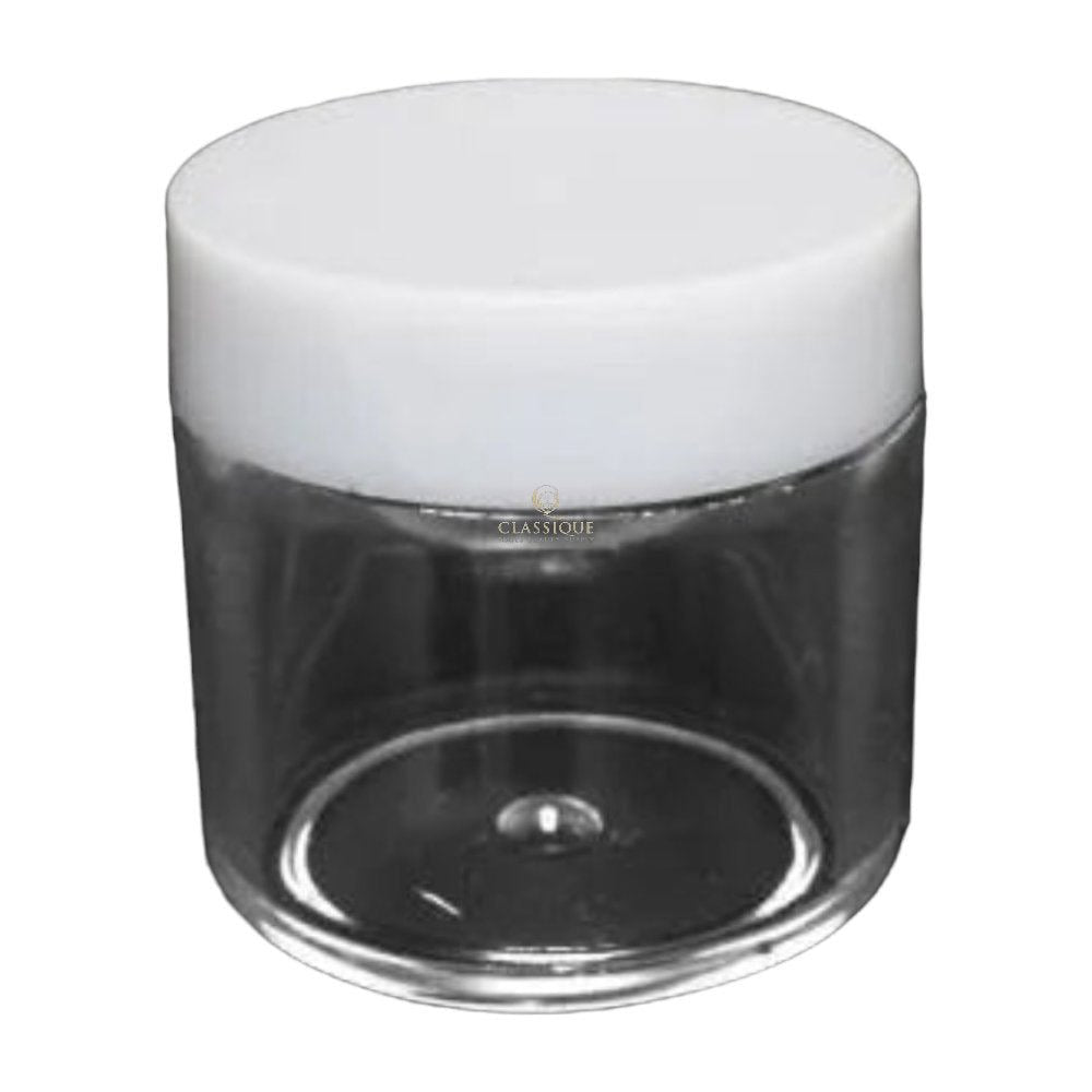 Berkeley Thick Wall PS Jar W/ White Cap 4Oz #BJ314-WH