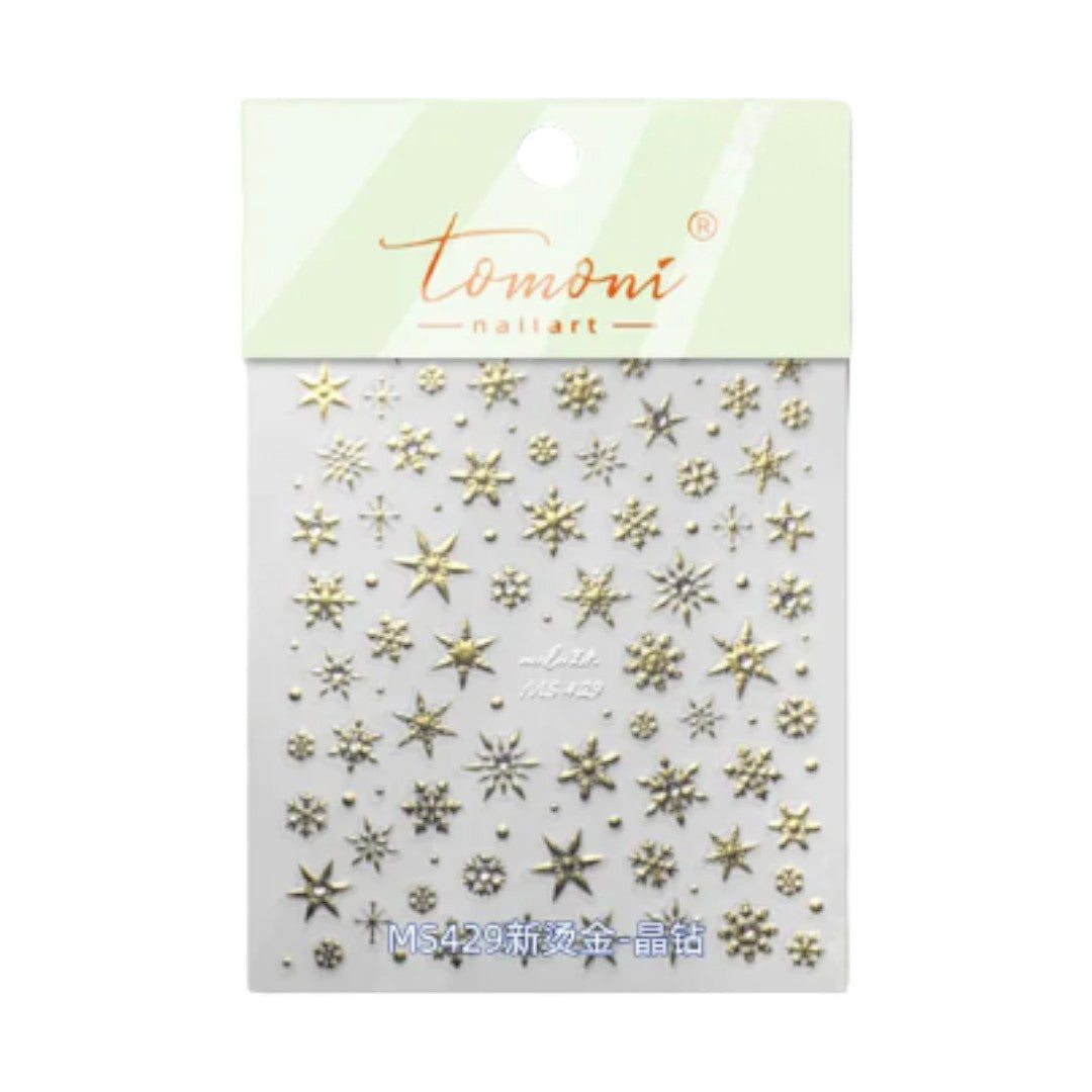 CNBS Nail Stickers - Metallic Snowflakes