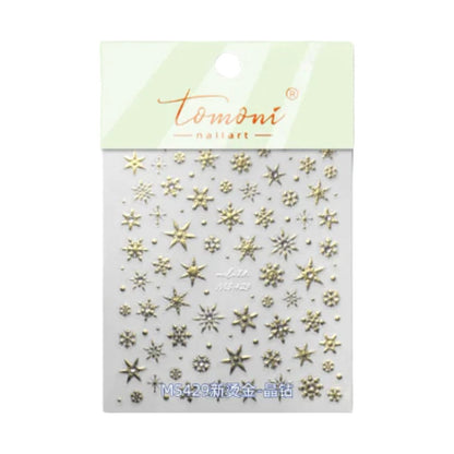 CNBS Nail Stickers - Metallic Snowflakes