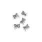 CNBS Nail Charms - Silver Bowknot w/ Crystal (5pcs)