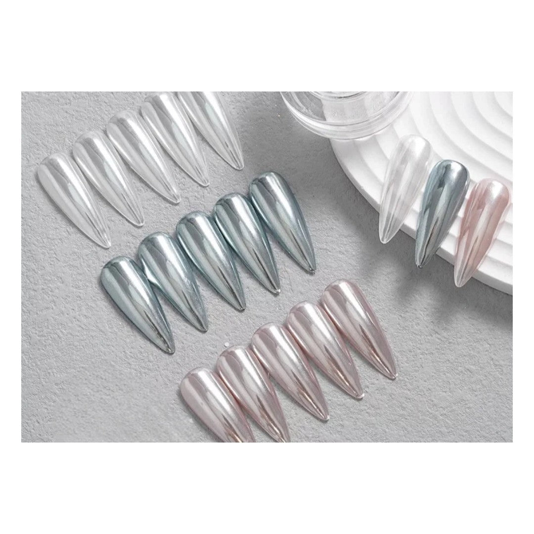Cre8tion Nail Art Effect - White Pearl Chrome 1G