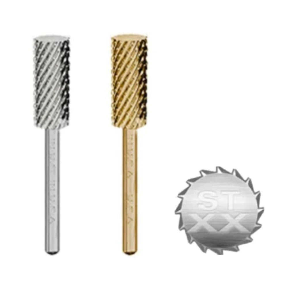 Startool Nail Drill Bits - Large Barrel Carbide STXX Double Extra Coarse Grit 1/8 Gold