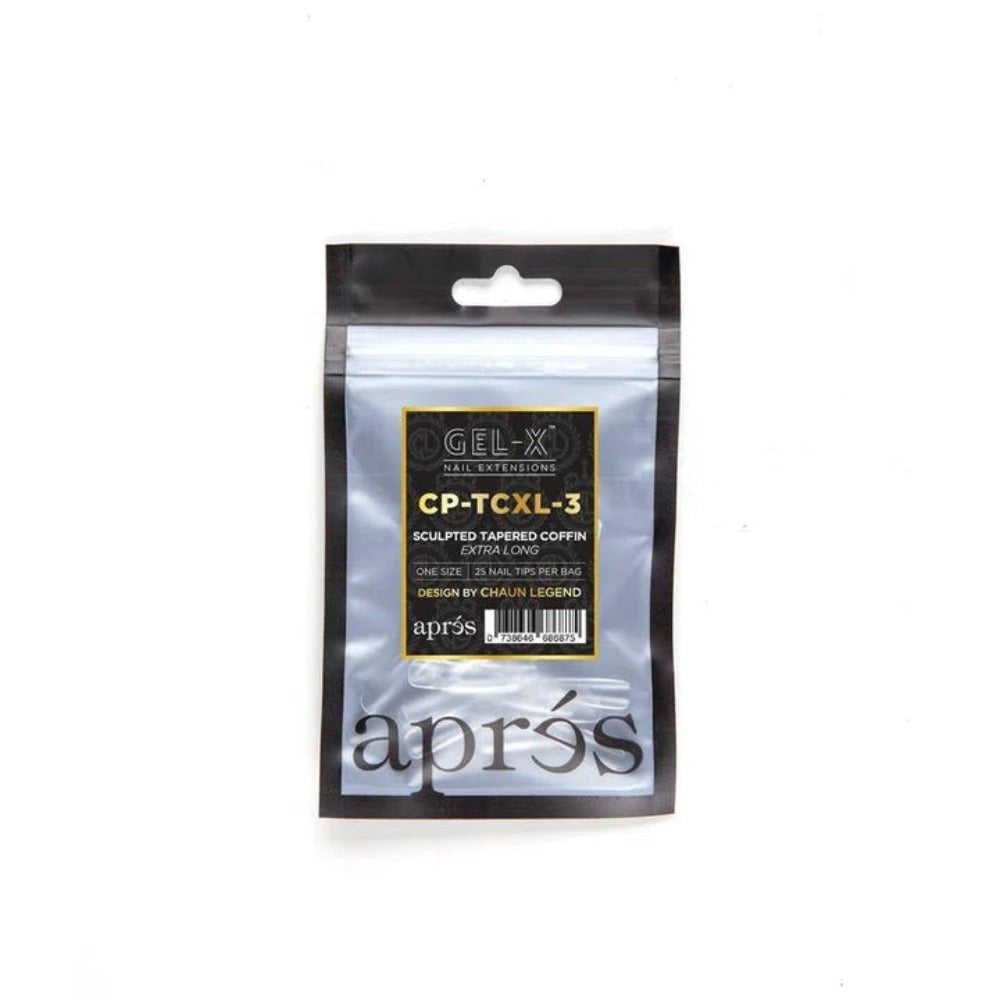 Apres X Chaun Legend Gel-X Refill Tips - Sculpted Tapered Coffin Extra Long (50Pcs)