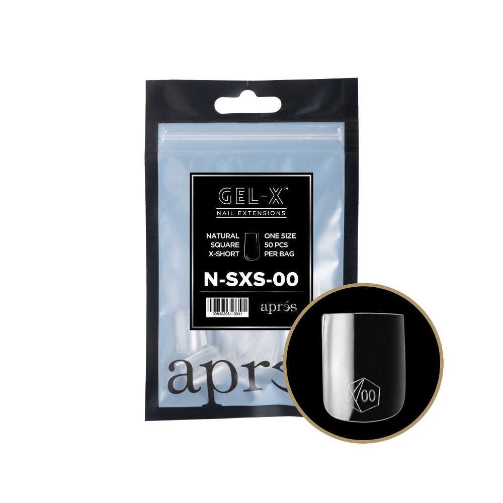 Apres Gel-X Refill Tips 2.0 - Natural Square Extra Short (50Pcs)