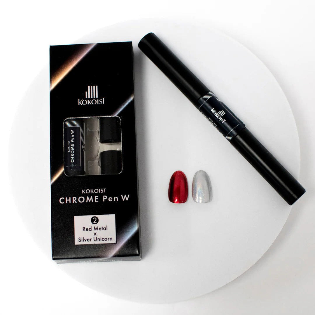 Kokoist Chrome Pen #W2 - Red Metal x Silver Unicorn