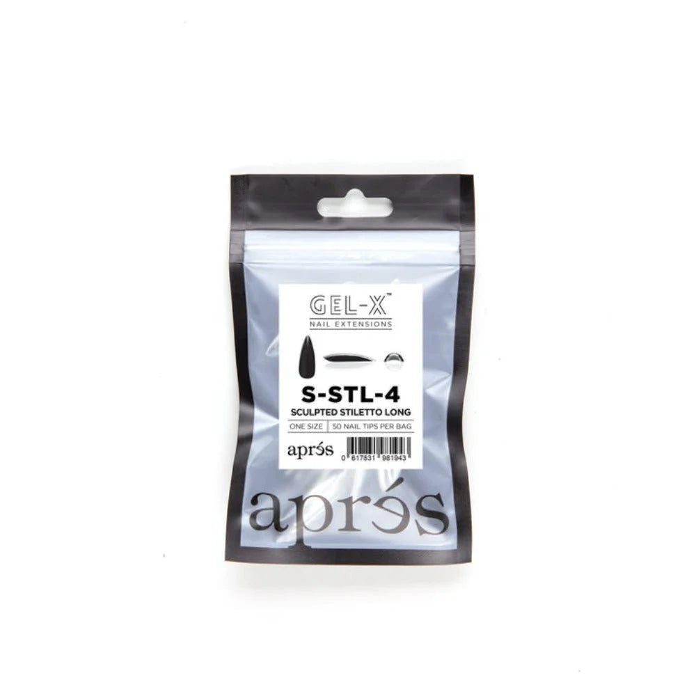 Apres Gel-X Refill Tips - Sculpted Stiletto Long (50Pcs)