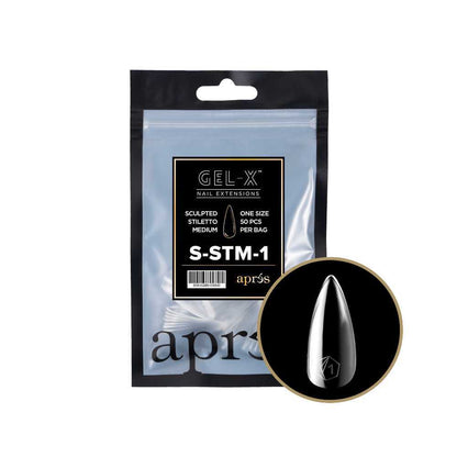 Apres Gel-X Refill Tips 2.0 - Sculpted Stiletto Medium (50Pcs)
