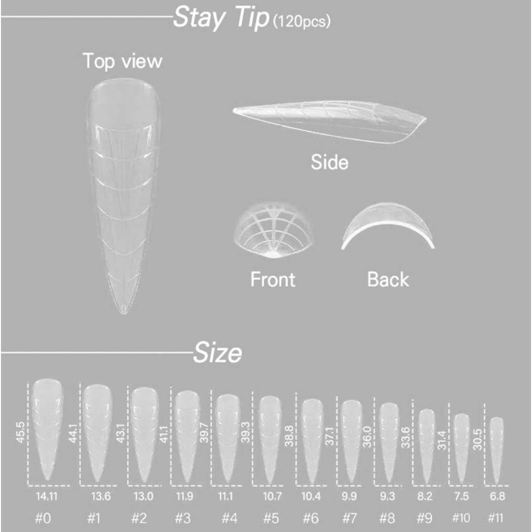Liuhwa Extension Nail Tips Box - Stay (120Pcs)