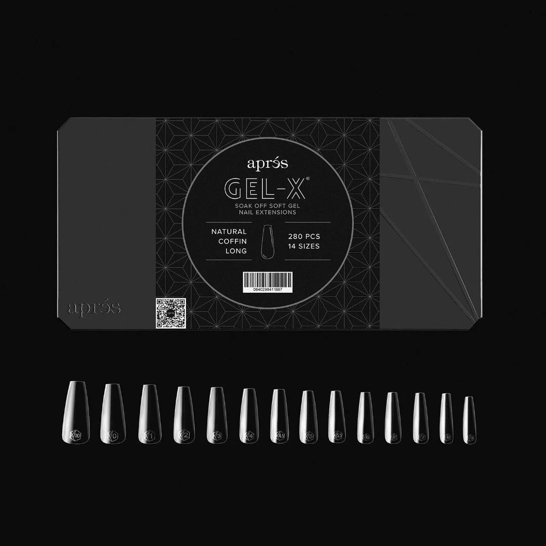 Apres Gel-X Mini Tips Box 2.0 - Natural Coffin Long (280Pcs)