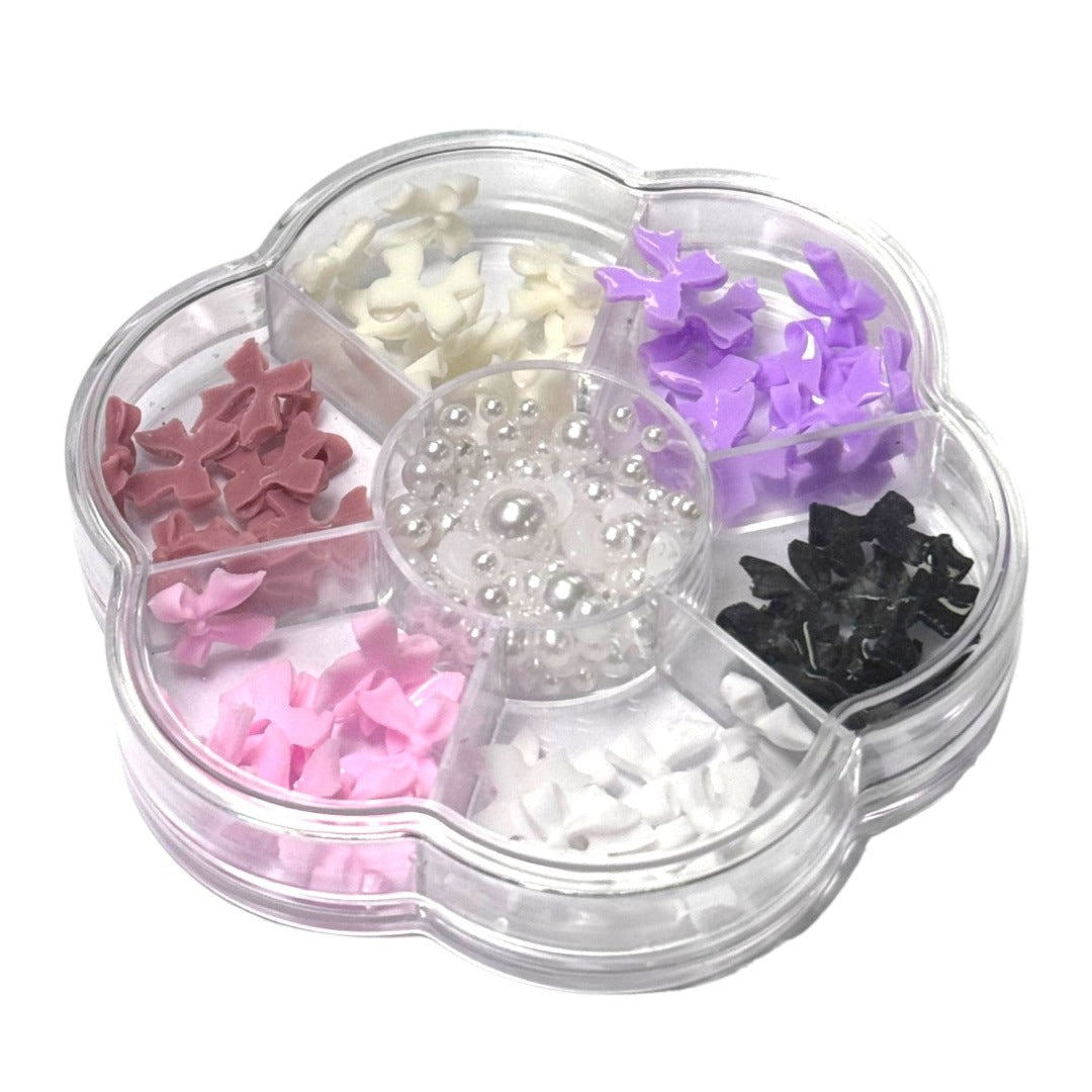 CNBS Nail Charms - Multi-Coloured Bow Set