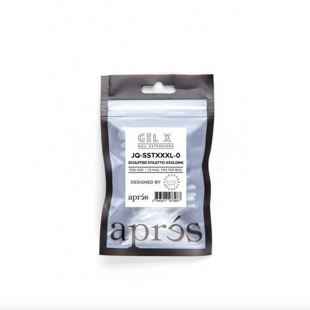 Apres X Jenny Secret Gel-X Refill Tips - Sculpted Stiletto Xxxlong 50Pcs