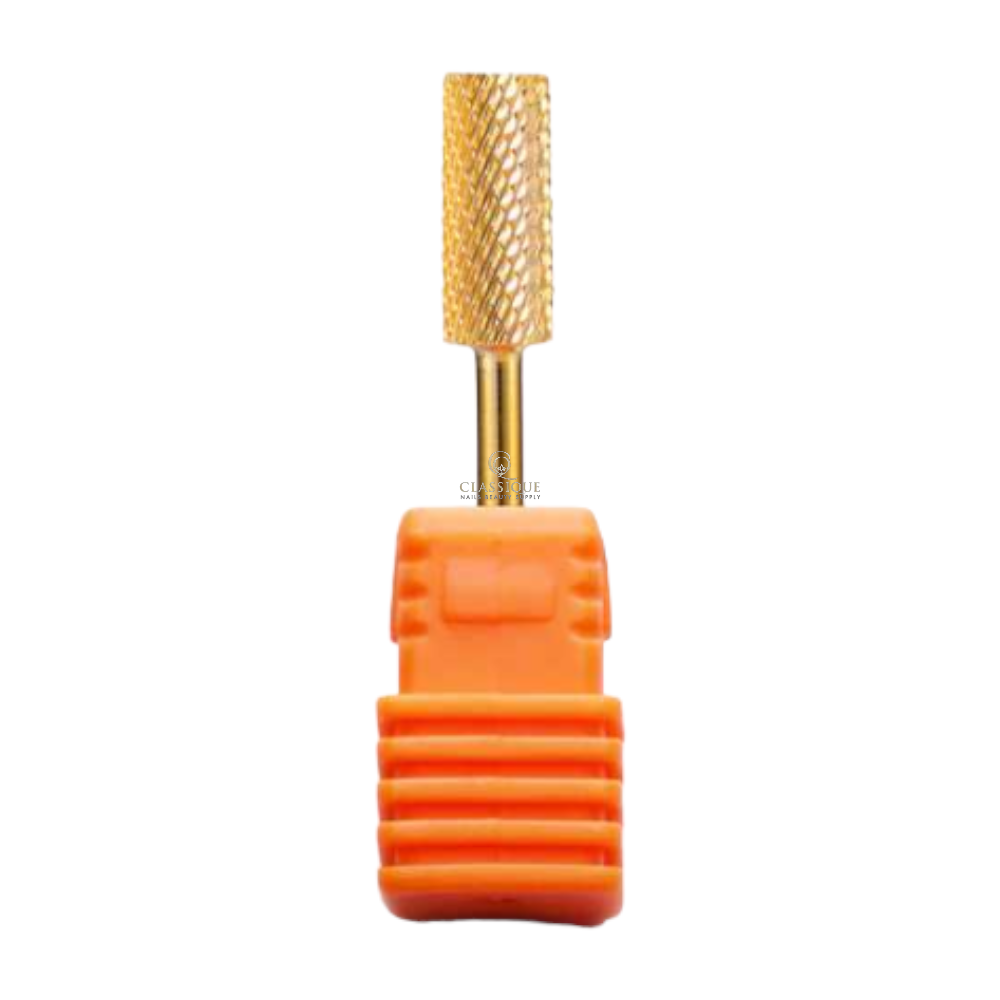 SP Nail Drill Bits - Large Barrel Carbide HM Medium Grit 3/32 Gold