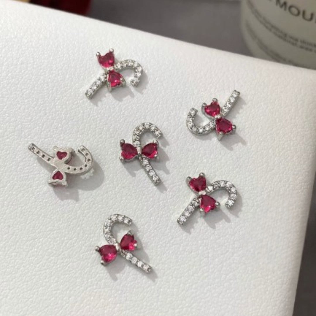 CNBS Nail Charms - Christmas Bell & Candy Canes (5pcs)