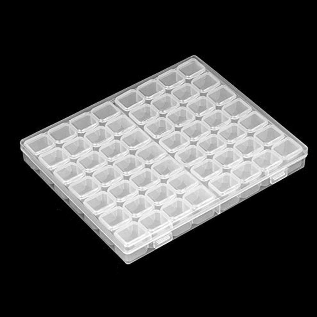 CNBS Nail Art Charms/Rhinestones Storage Organizer Box - 56 Grids