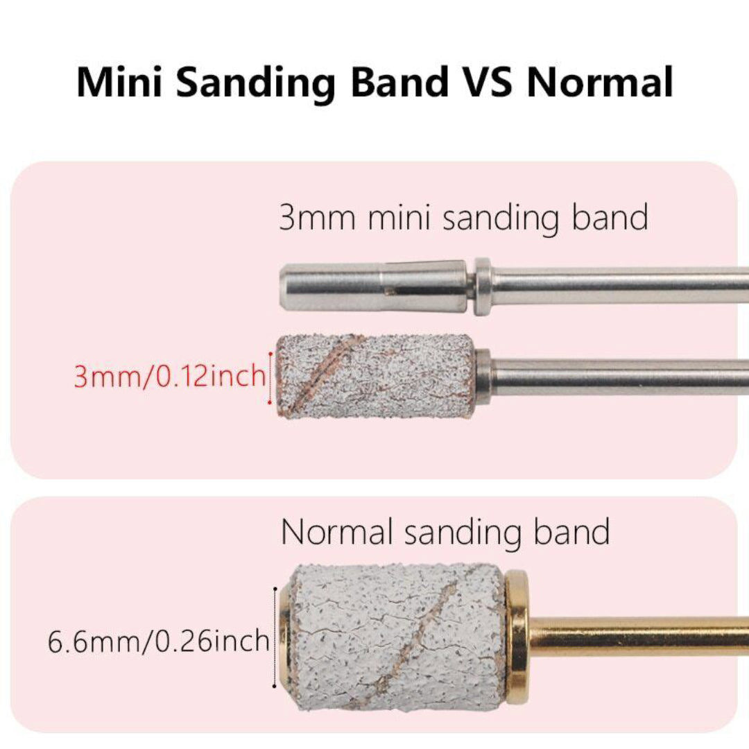 CNBS Nail Drill Bits - Crystal Mandrel 3/32 Silver