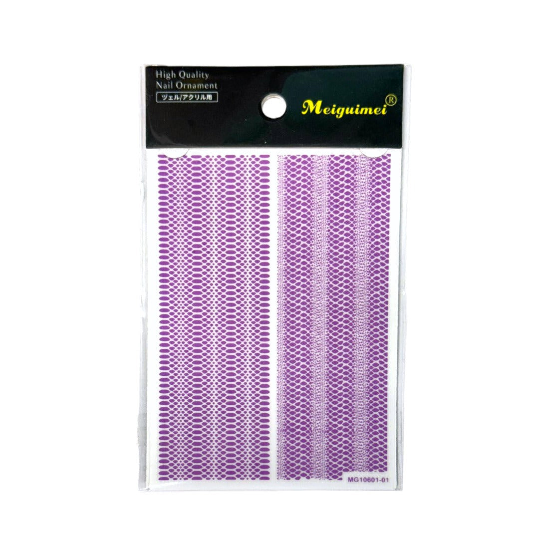 CNBS Nail Stickers - Purple Snakeskin Patterns
