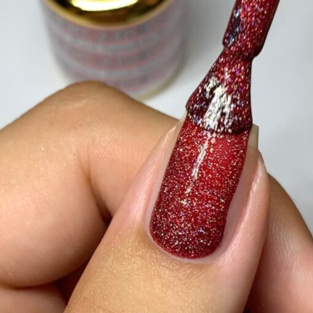 DND DC Mermaid Gel Polish - Sparkle Red #230