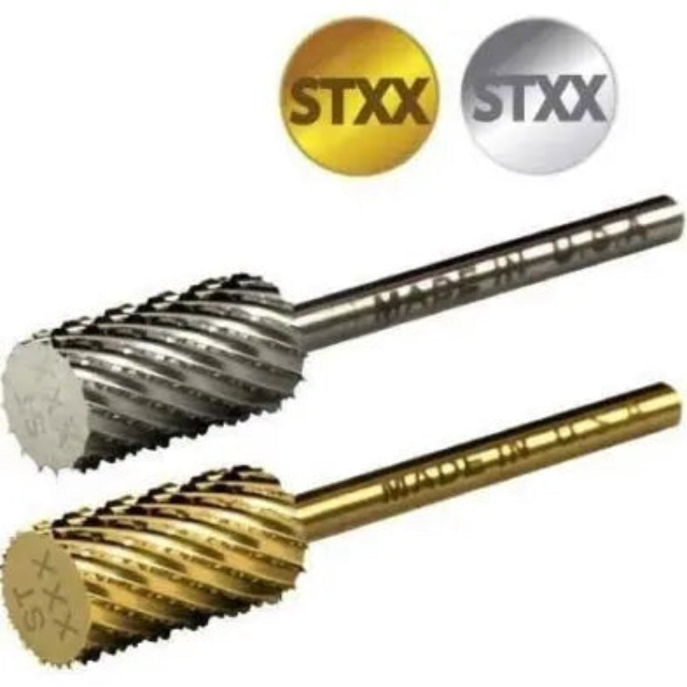 Startool Nail Drill Bits - Large Barrel Carbide STXXX Triple Extra Coarse Grit 3/32 Silver