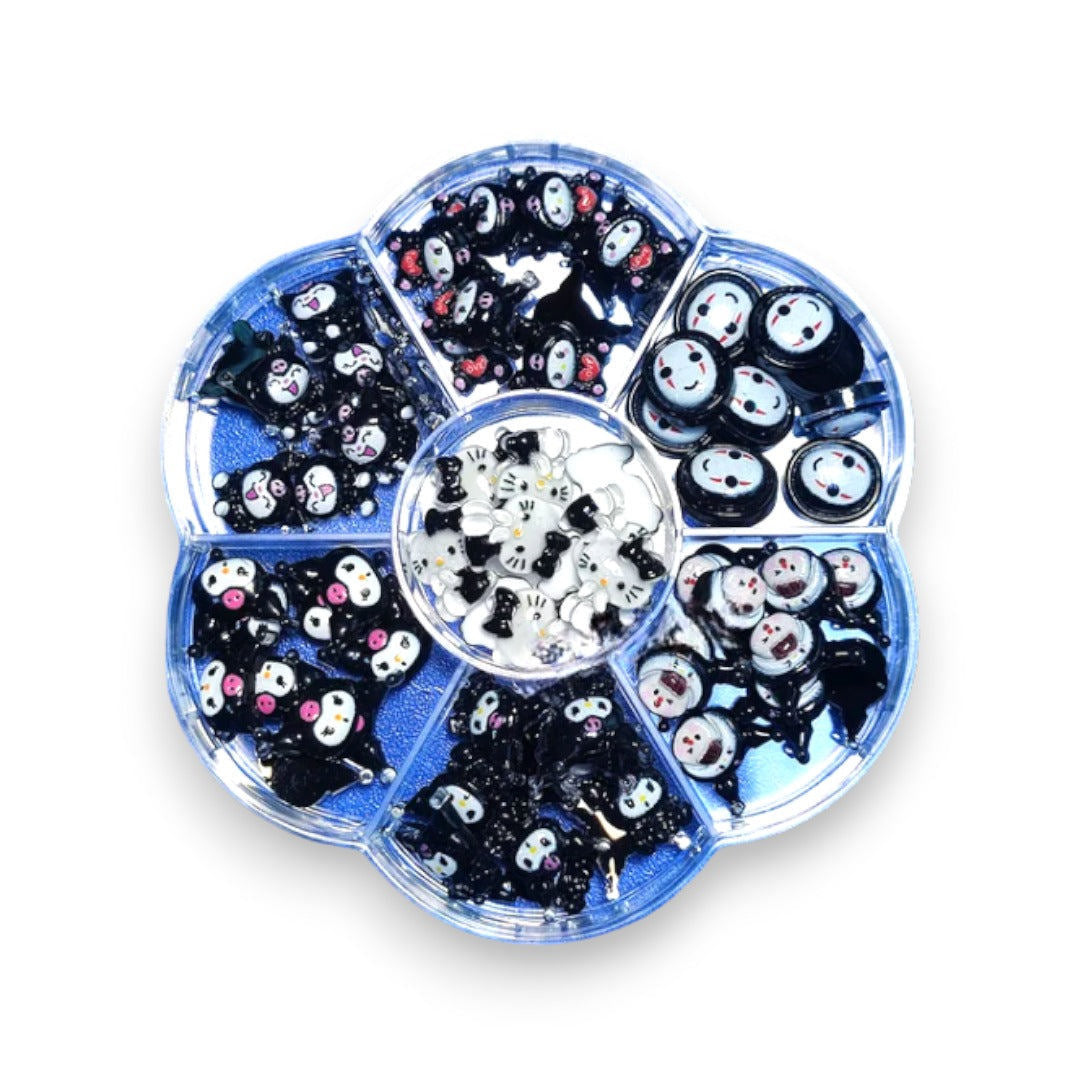 CNBS Nail Charms - Black Sanrio Resin Set