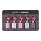 Apres Kuromi Naught & Nice Flash Glitter Gel Couleur W/ Pink Skull Cap Accessory (Set Of 5)