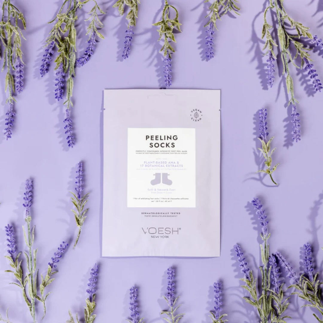 Voesh Peeling Socks W/ Plant-Based Aha + 17 Botanical Extracts