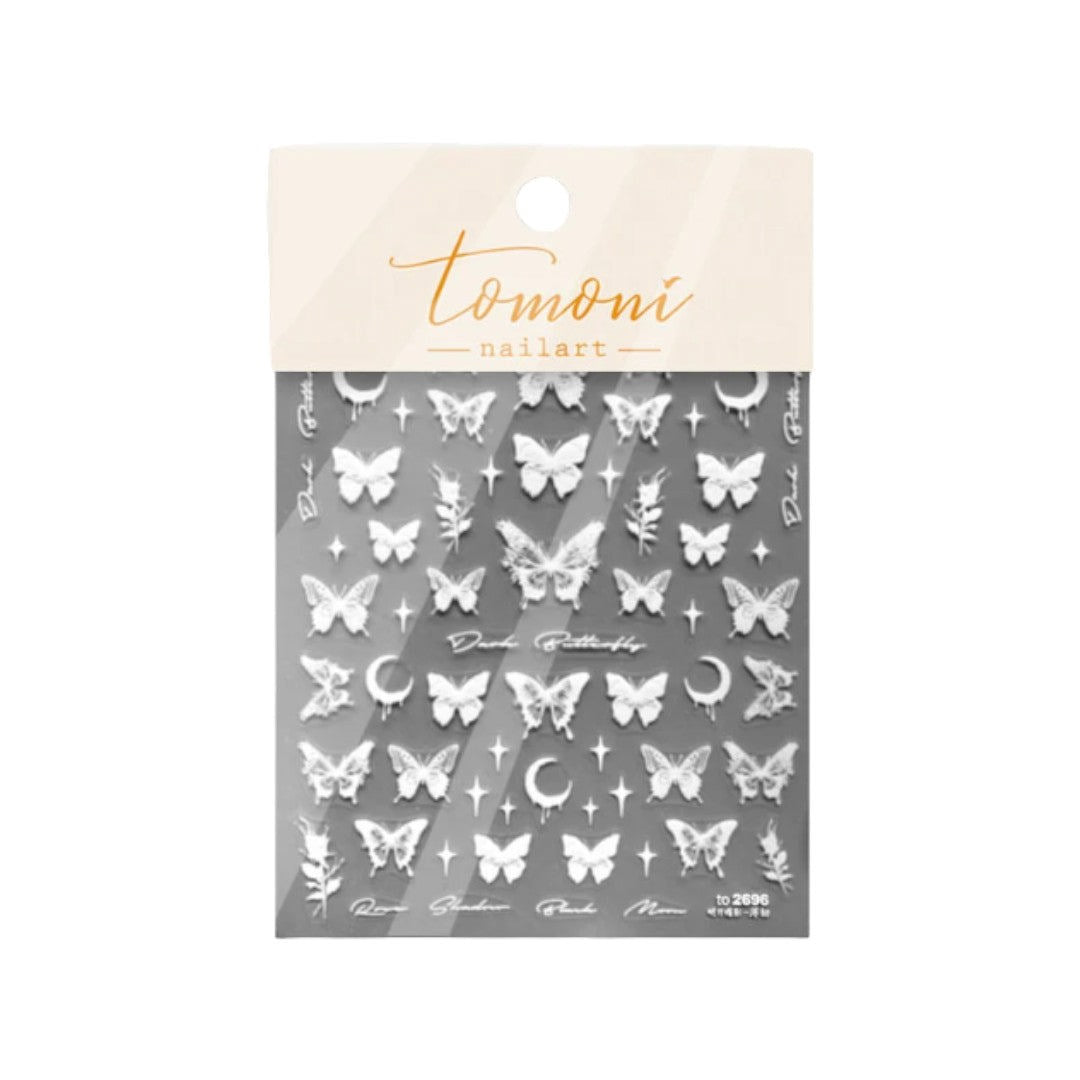 CNBS Nail Stickers - White Butterflies