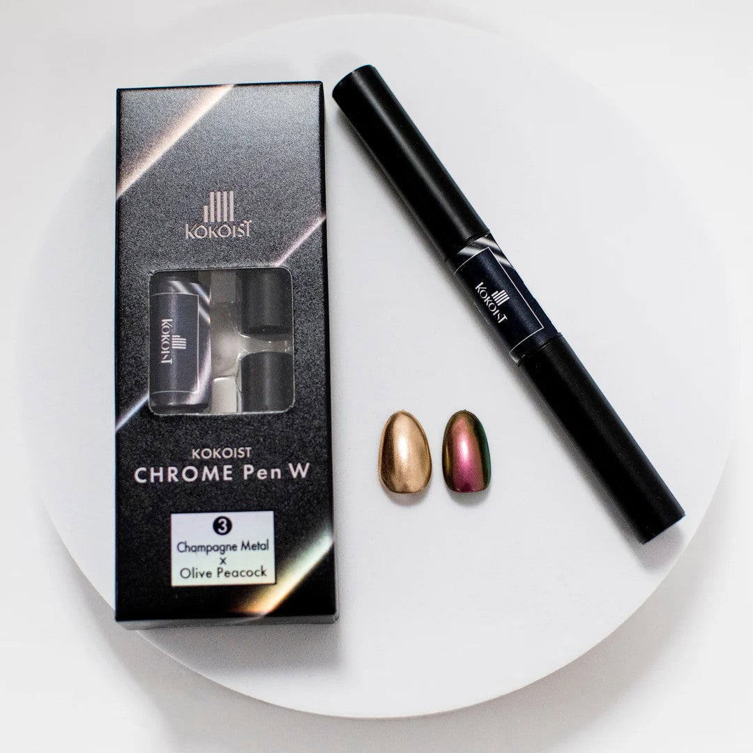 Kokoist Chrome Pen #W3 - Champagne Metal x Olive Peacock