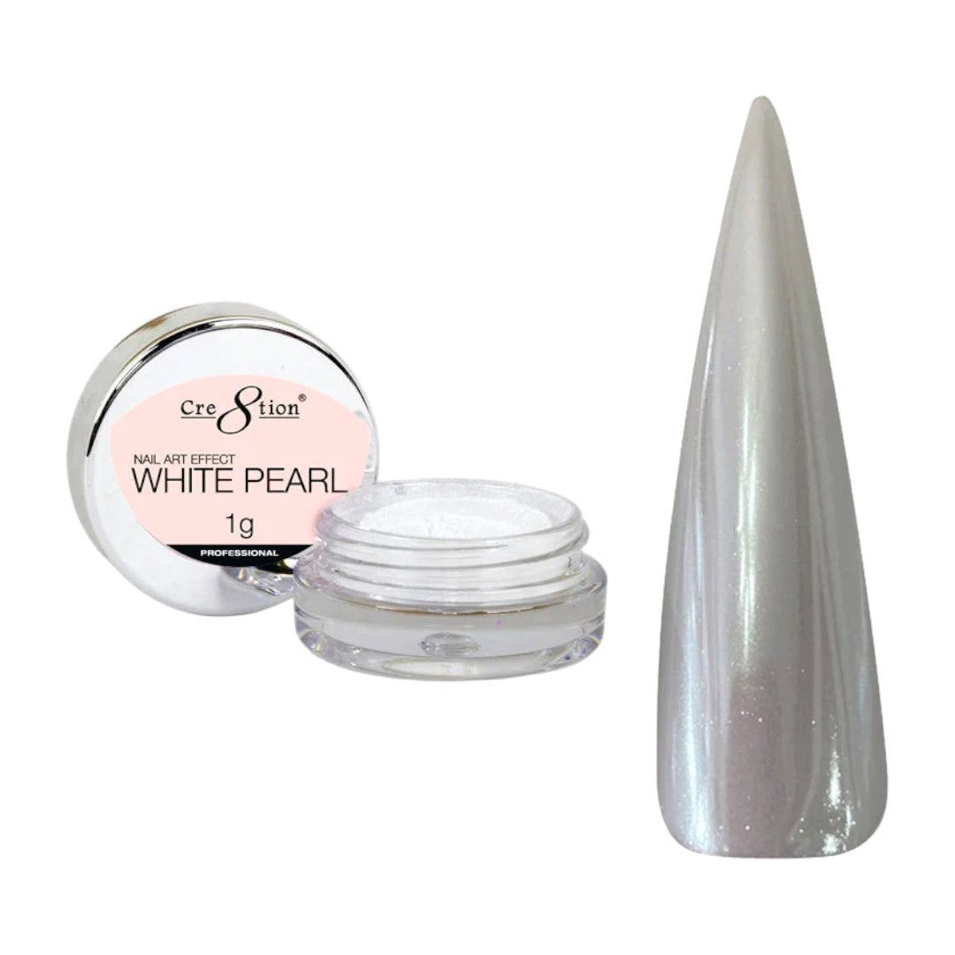 Cre8tion Nail Art Effect - White Pearl Chrome 1G