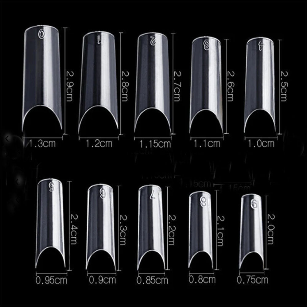 Cre8tion Nail Tips Box - Special Shape 10 Clear Straight (500Pcs) #15147