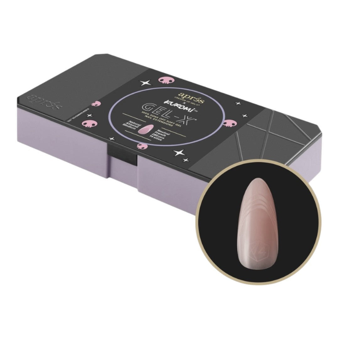 Aprés X Kuromi Gel-X Tips Box - Neutral French Natural Almond Medium (280Pcs)