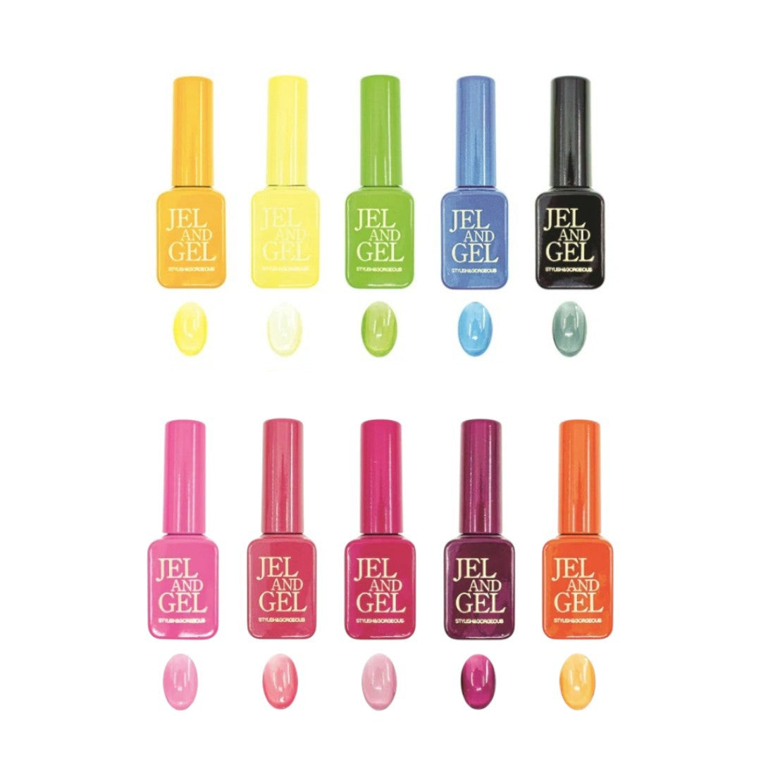 Jel and Gel Syrup Gel Polish - Nudy Ade 1 Collection #GS011-020 (10pcs)