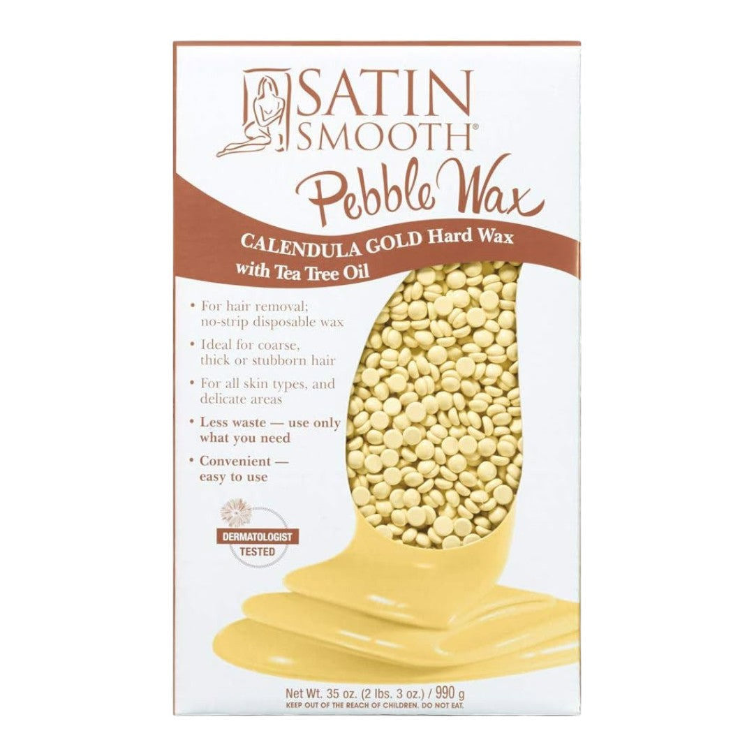 Satin Smooth Pebble Hard Wax - Calandula Gold 35Oz #SSWBCTG