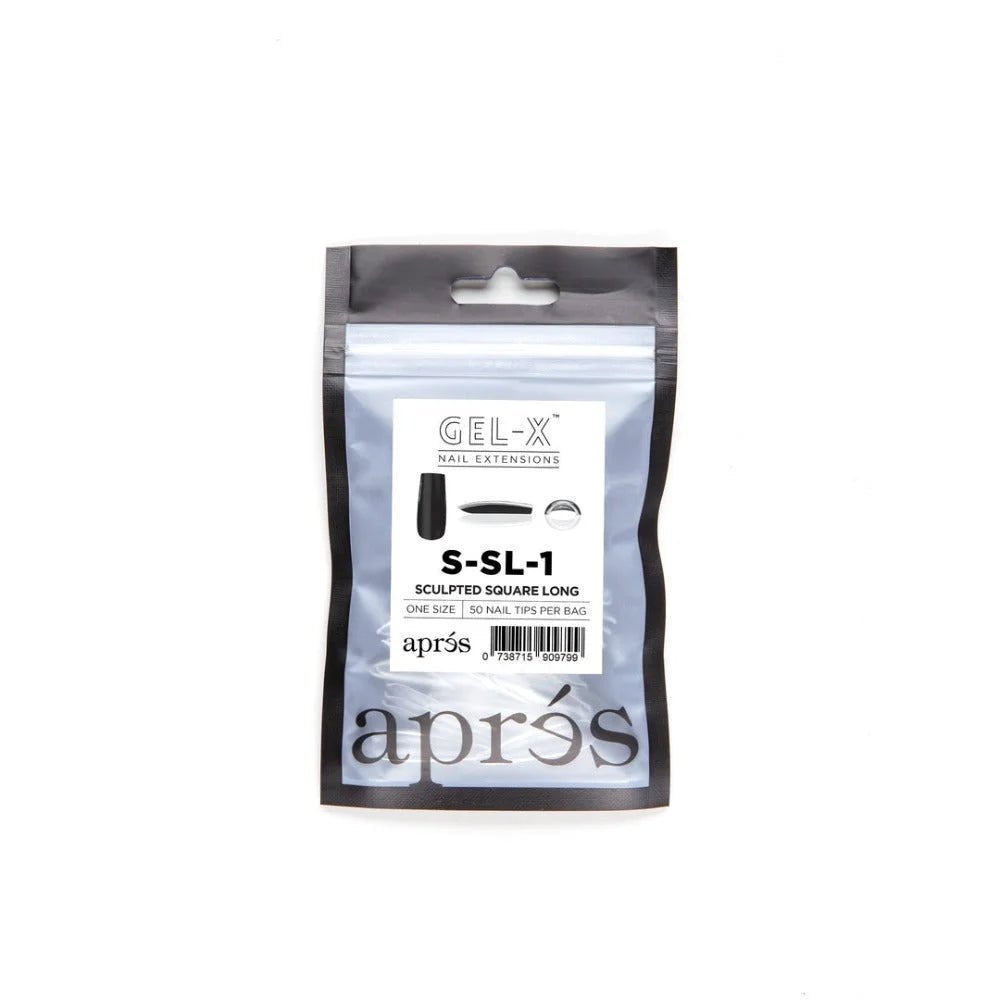 Apres Gel-X Refill Tips - Sculpted Square Long (50Pcs)