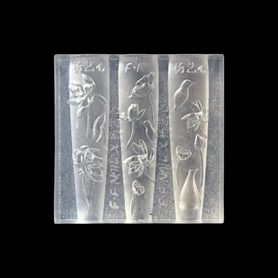 CNBS 3D Silicone Mould – Oriental Summer Flower Designs