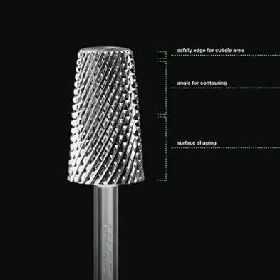 Startool Nail Drill Bits - 3In1 Chamfer STC Coarse Grit 3/32 Silver
