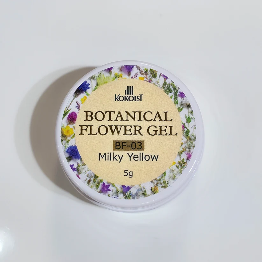 Kokoist Botanical Flower Gel (HEMA/TPO-Free) - Milky Yellow #BF-03