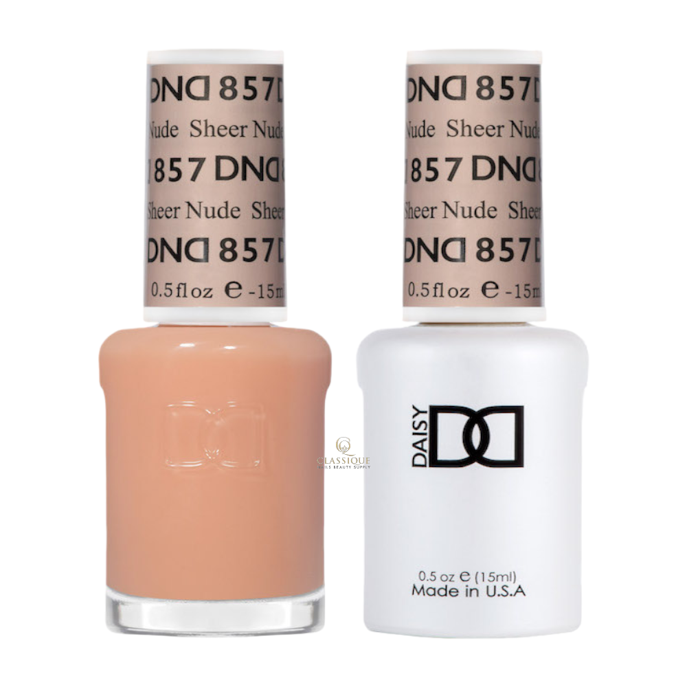 DND Sheer Gel & Lacquer Duo - Sheer Nude #857