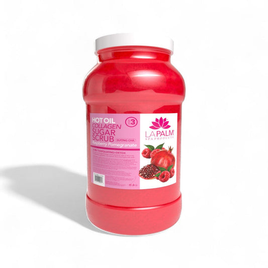 La Palm Hot Oil Sugar Scrub - Raspberry Pomegranate 1Gal