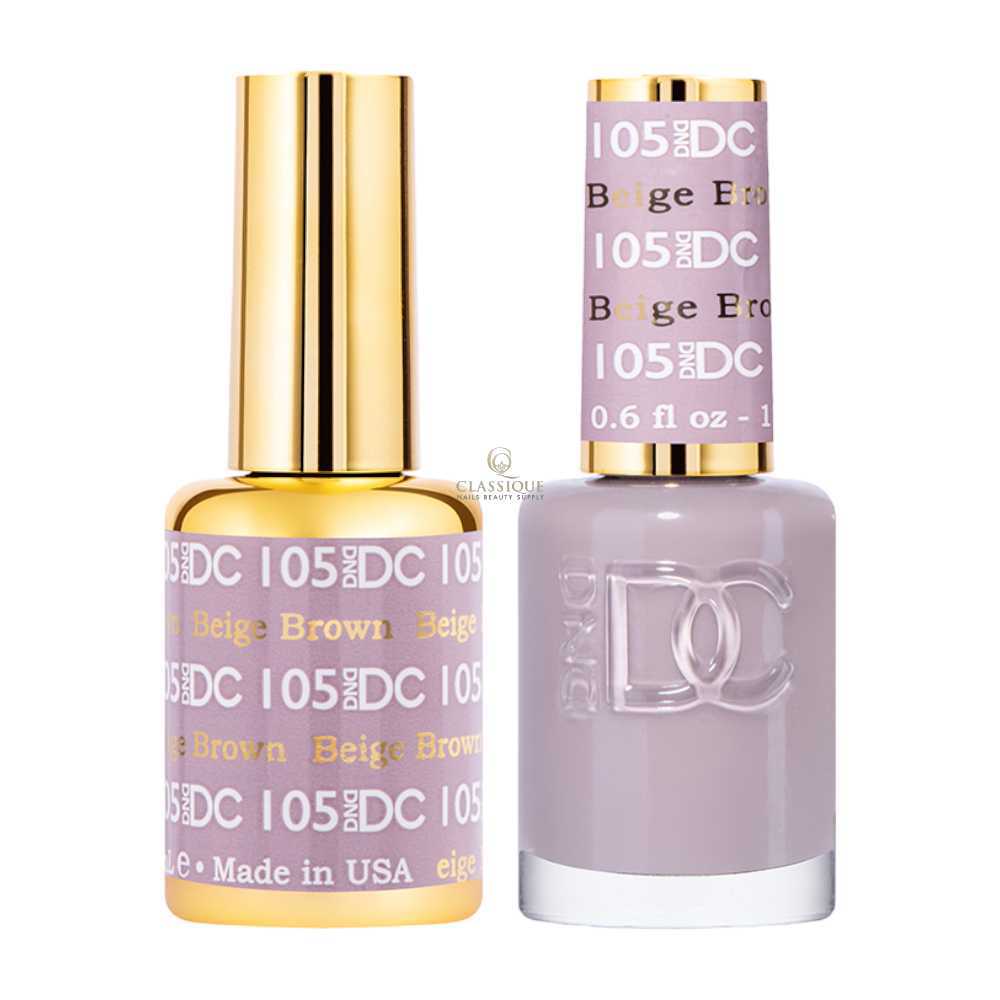 DND DC Gel & Lacquer Duo - Beige Brown #105