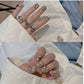 CNBS Nail Charms - White Crystal Clusters 10pcs