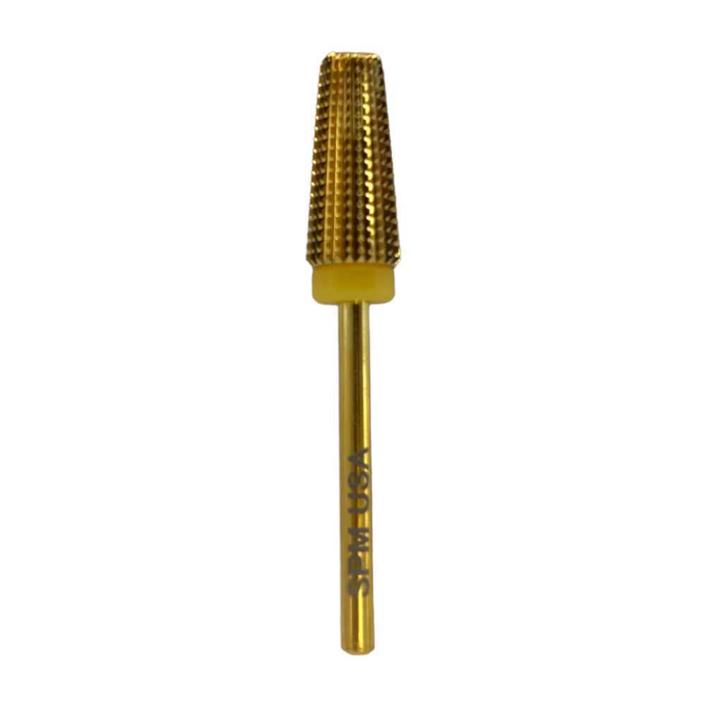SP Nail Drill Bits - 5in1 Carbide GM Medium Grit 3/32 Gold