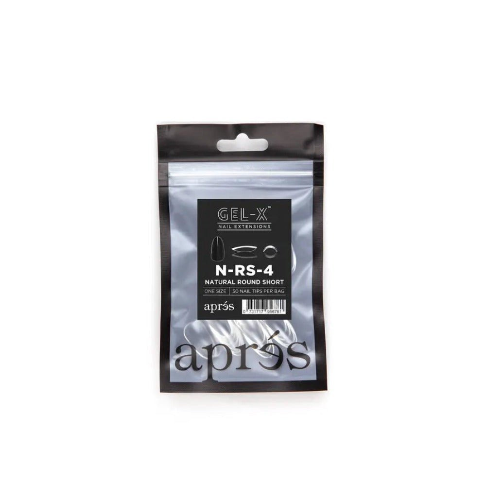 Apres Gel-X Refill Tips - Natural Round Short (50Pcs)