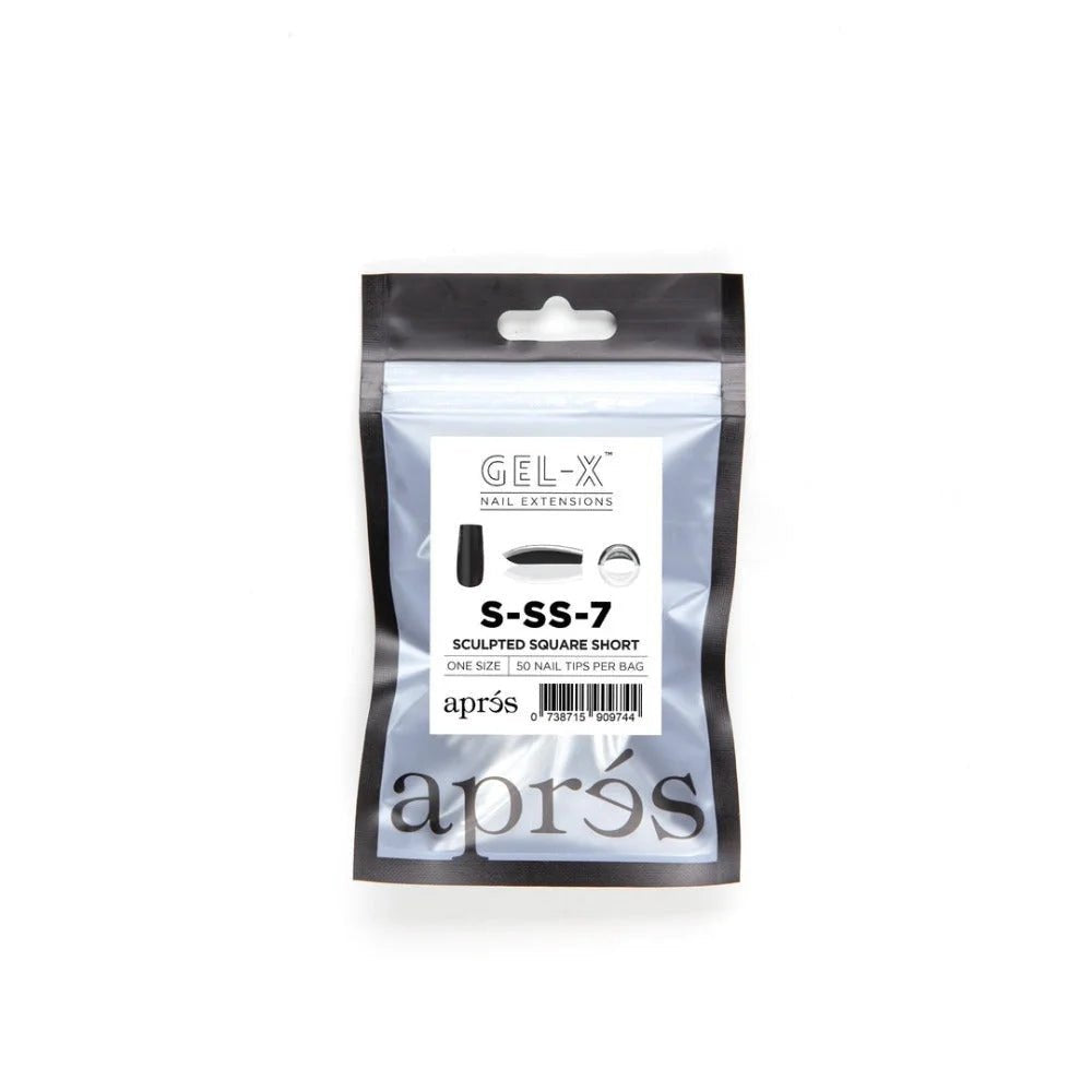 Apres Gel-X Refill Tips - Sculpted Square Short (50Pcs)