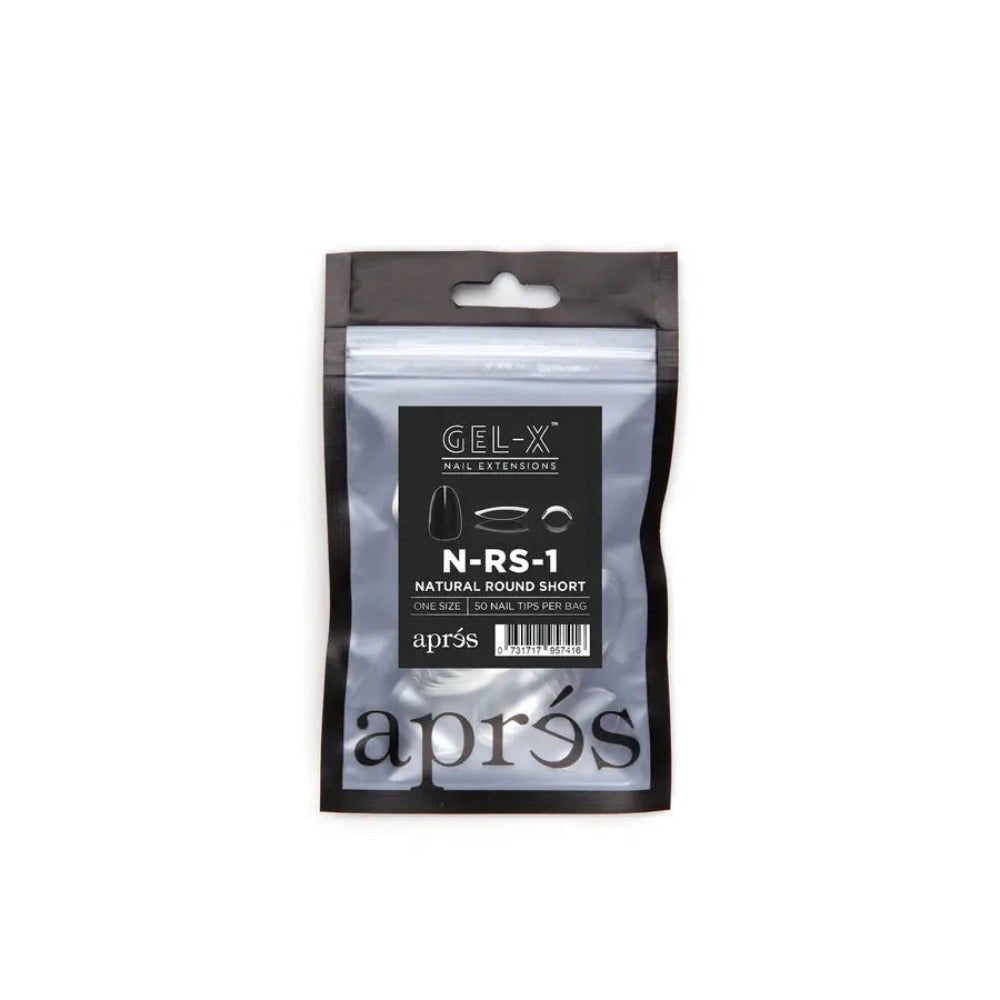 Apres Gel-X Refill Tips - Natural Round Short (50Pcs)