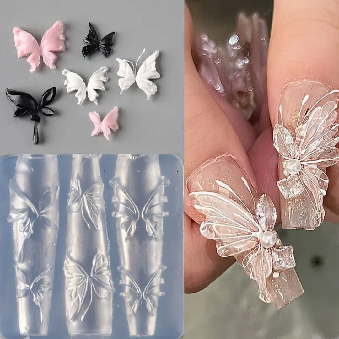 CNBS 3D Silicone Mould – Mixed Elegant Butterfly Designs