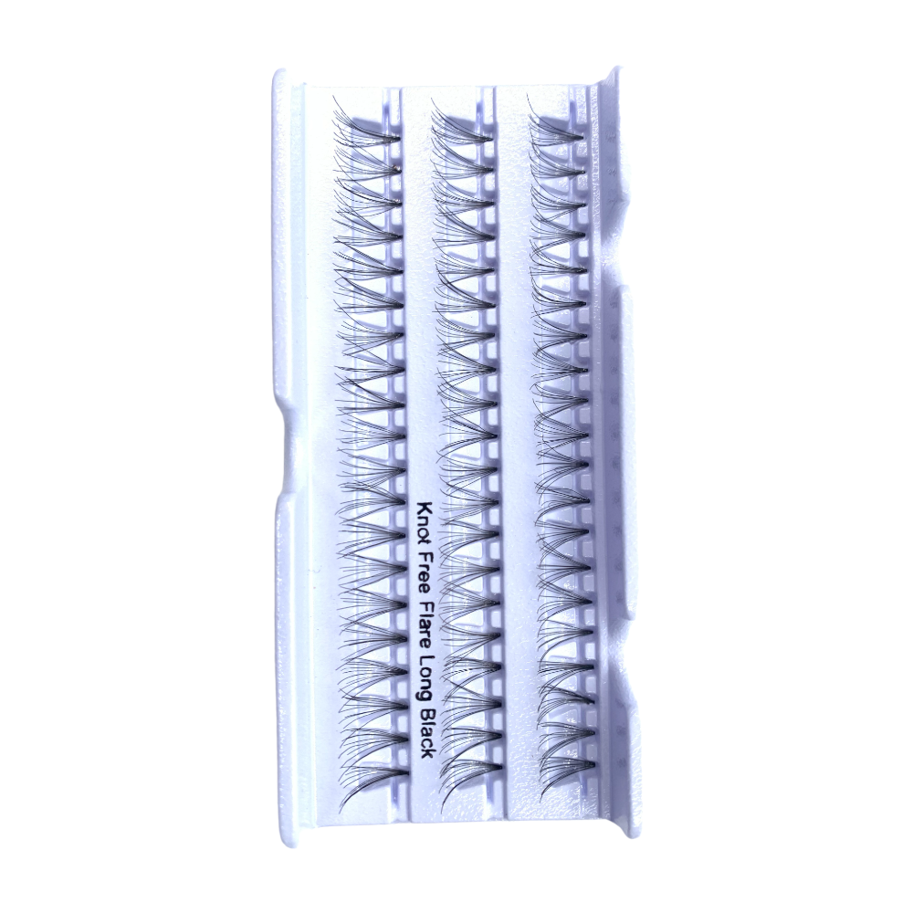 Eyelash Knot Free Flare Black Size Long (100Tray of 60pcs)