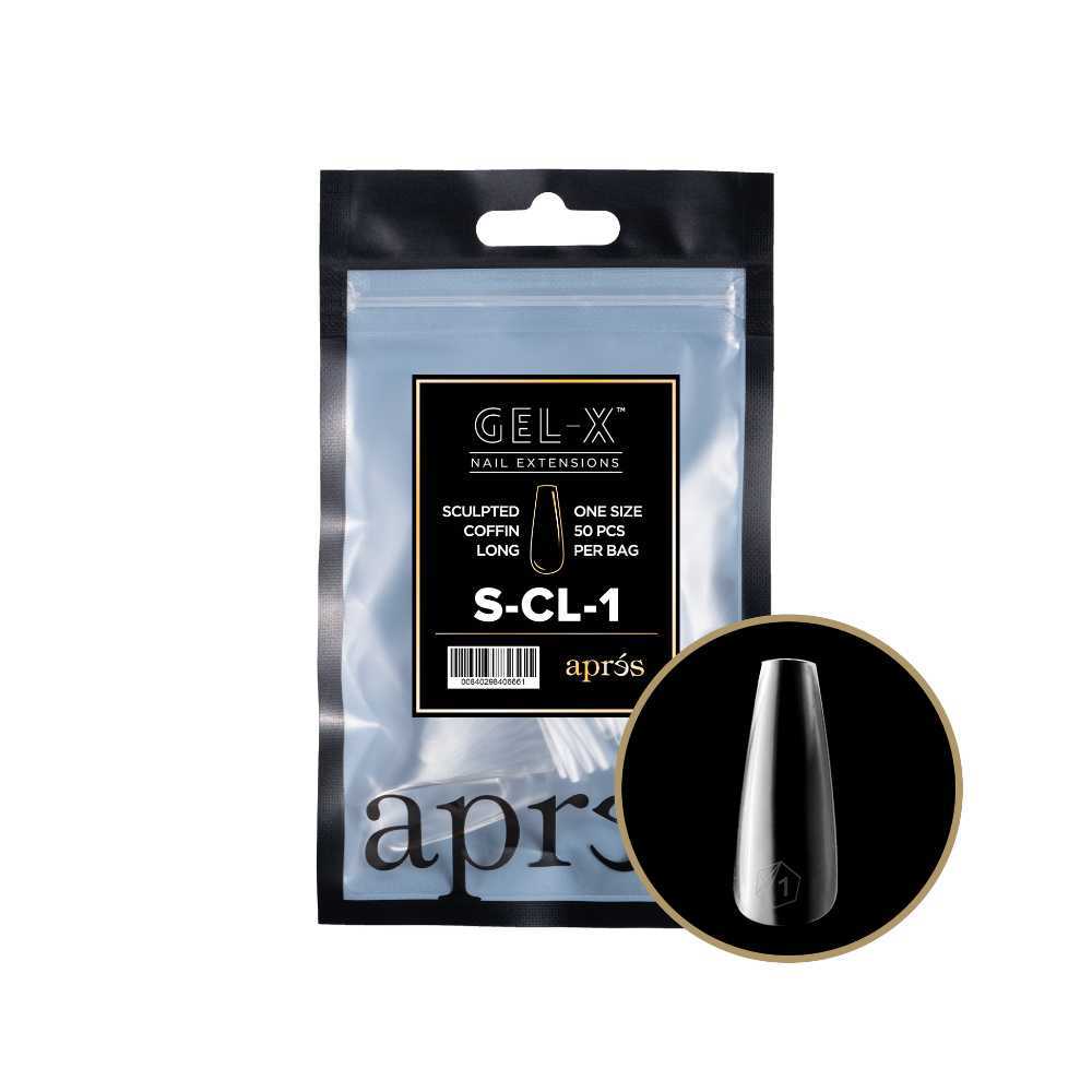 Apres Gel-X Refill Tips 2.0 - Sculpted Coffin Long (50Pcs)